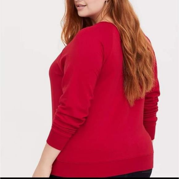 Torrid Red Santa Sweatshirt - Picture 2 of 2